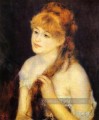 jeune femme tressant ses cheveux Pierre Auguste Renoir